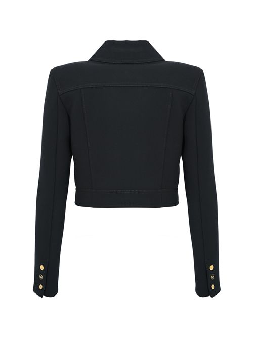 Giacca in doppio crêpe con dettagli logo Elisabetta Franchi | GI15957E2110